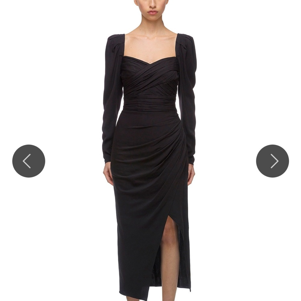 Self-portrait BLACK IRIS MIDI DRESS size 8